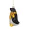 3.75" Black, White & Yellow Glass Penguin Christmas Ornament